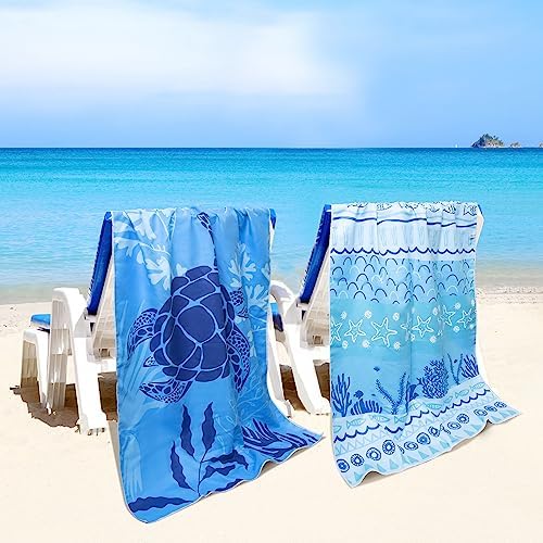 Airensky 2 Pack Microfiber Beach Towel, Oversized Pool Towel 72" x 36", Sand-Free Beach Towel, Quick Drying, Super Absorbent, Soft Breathable - Image 5