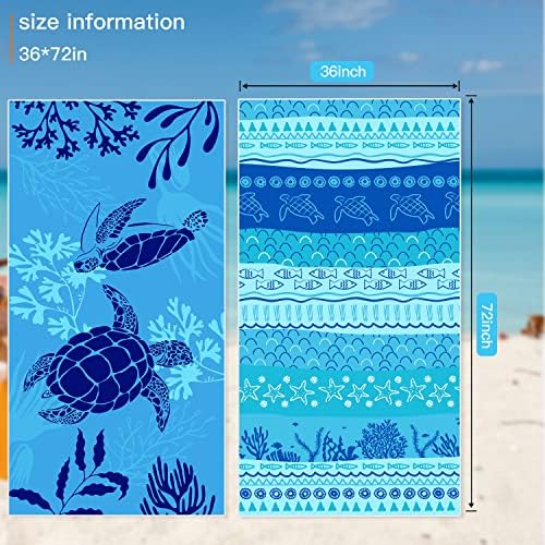 Airensky 2 Pack Microfiber Beach Towel, Oversized Pool Towel 72" x 36", Sand-Free Beach Towel, Quick Drying, Super Absorbent, Soft Breathable - Image 6