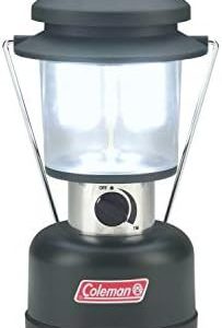 Coleman 390 Lumens Twin LED Lantern, 4 Lifetime LED Bulbs Provide Efficient & Energy-Saving Light, Customizable Brightness Settings & Water-Resistant Design