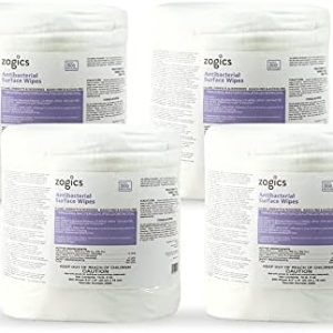 Zogics Antibacterial Wipes – Disinfecting Wipes for Sanitizing and Cleaning Surfaces and Equipment, EPA Registered Antibacterial Cleaning Wipes (3,200 Count – 4 Rolls of 800 Wipes)